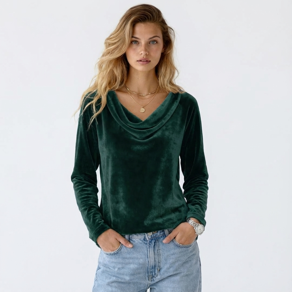 Long Sleeve Velvet Shirt