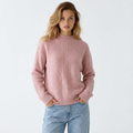 Fleece Lined Thickened Half High Collar Sweater