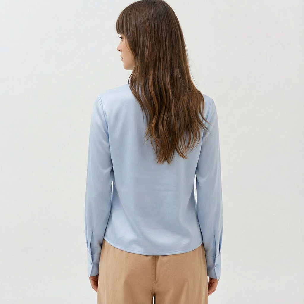 Elegant Floral Print Shirt Collar