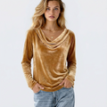 Long Sleeve Velvet Shirt