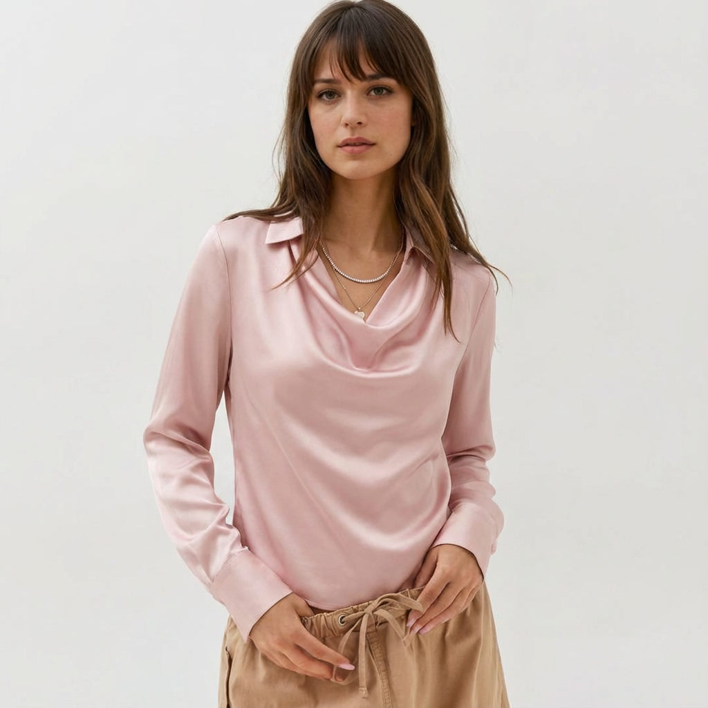 Elegant Floral Print Shirt Collar