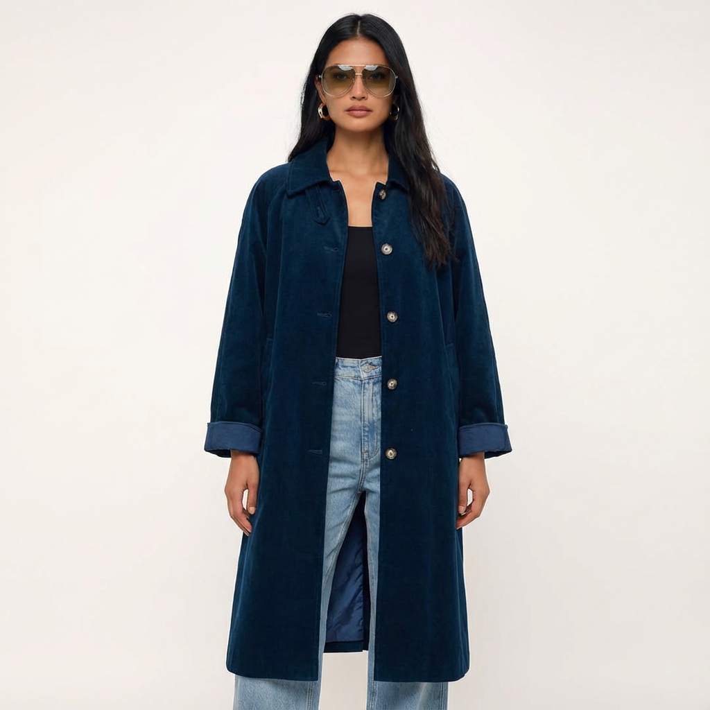 Casual Loose oversized Corduroy Trench Coats