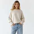 Asymmetric Batwing Knit Sweater