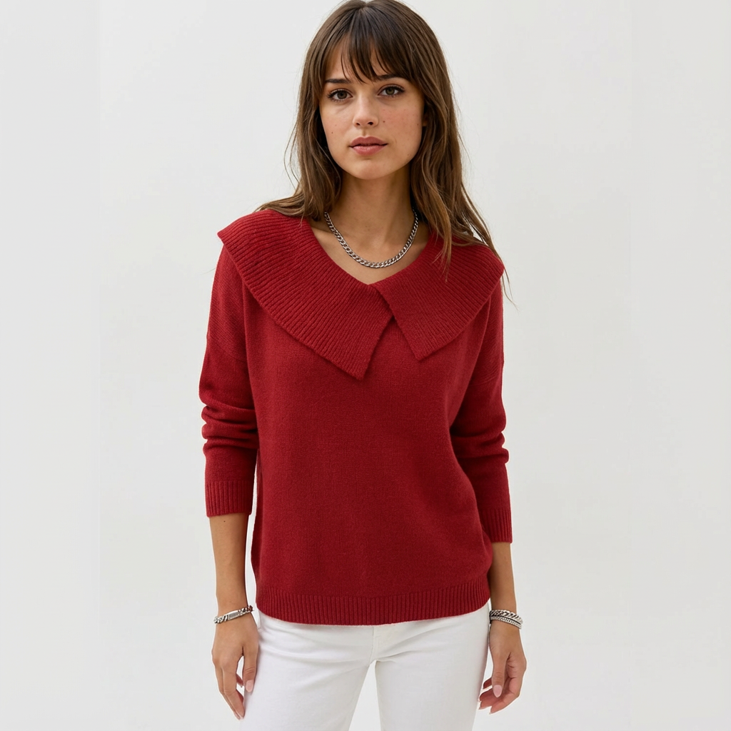 Nordwool Zachte Gebreide Trui met Kraag