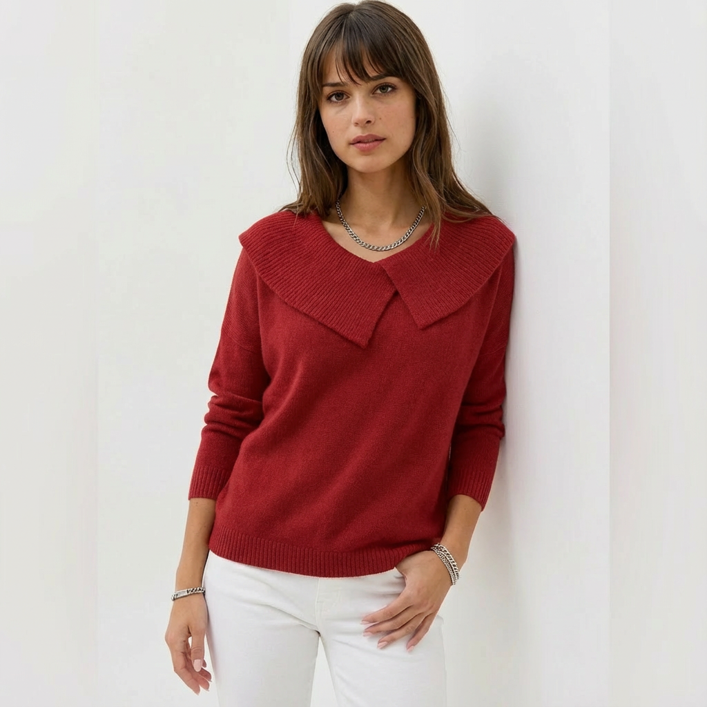 Nordwool Zachte Gebreide Trui met Kraag