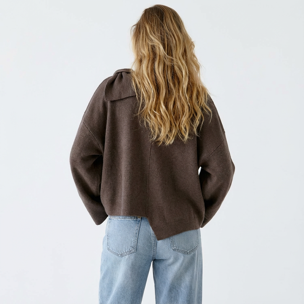 Asymmetric Knitted ort Coat