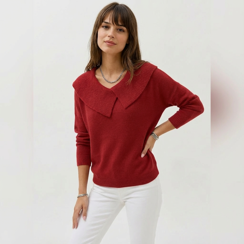 Nordwool Zachte Gebreide Trui met Kraag