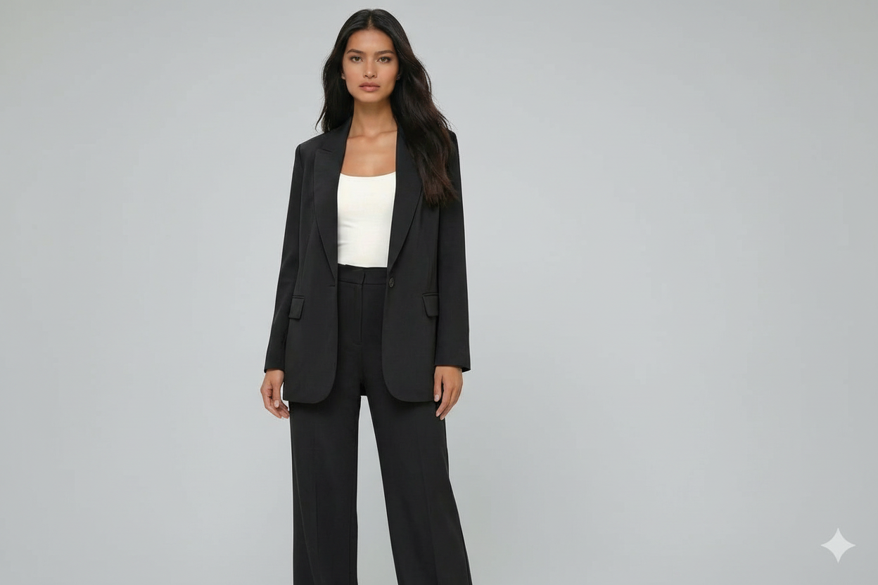 Suit Jacket Blazer Two Piece Set