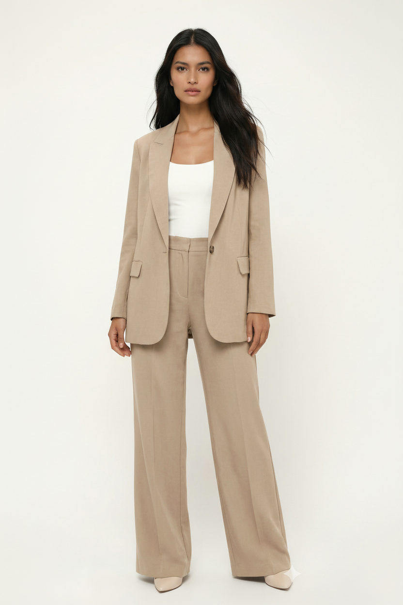 Suit Jacket Blazer Two Piece Set