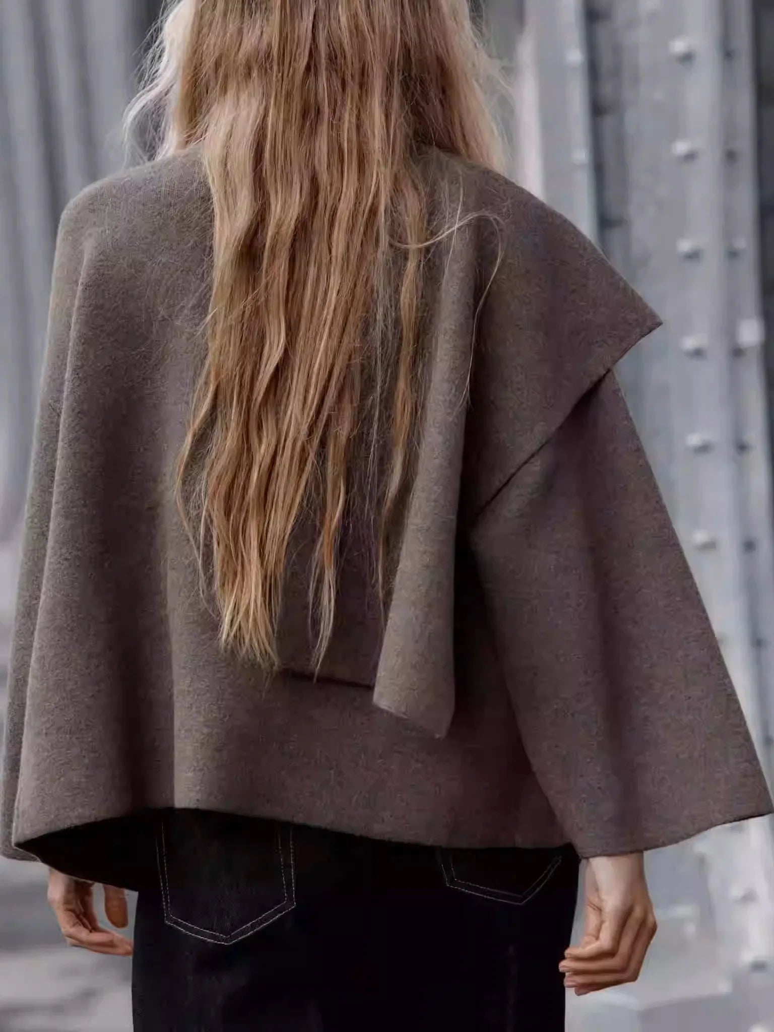 Asymmetric Knitted ort Coat