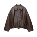 Vintage PU Leather Bomber Jackets