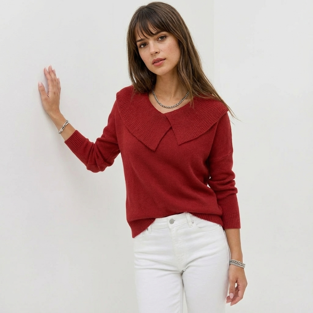 Nordwool Zachte Gebreide Trui met Kraag