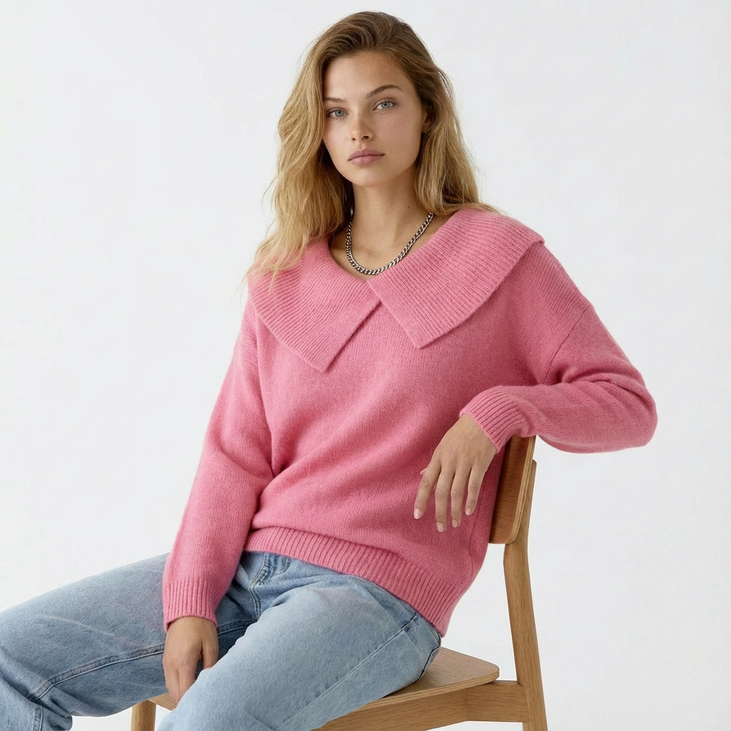 Nordwool Zachte Gebreide Trui met Kraag