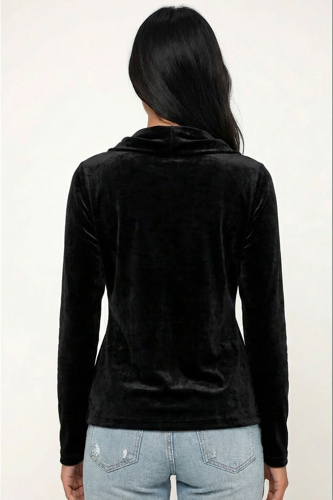 Long Sleeve Velvet Shirt