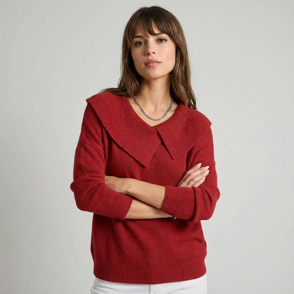 Nordwool Zachte Gebreide Trui met Kraag