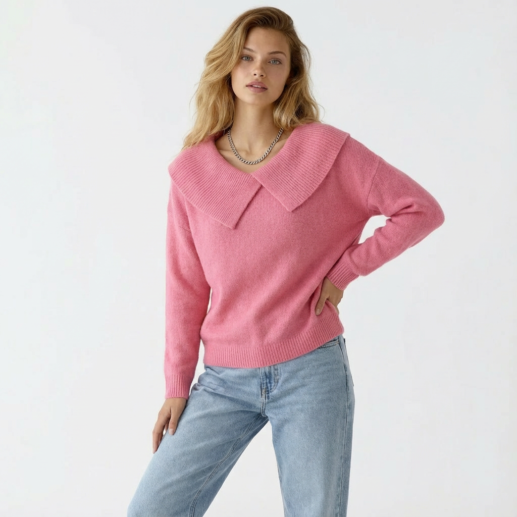 Nordwool Zachte Gebreide Trui met Kraag