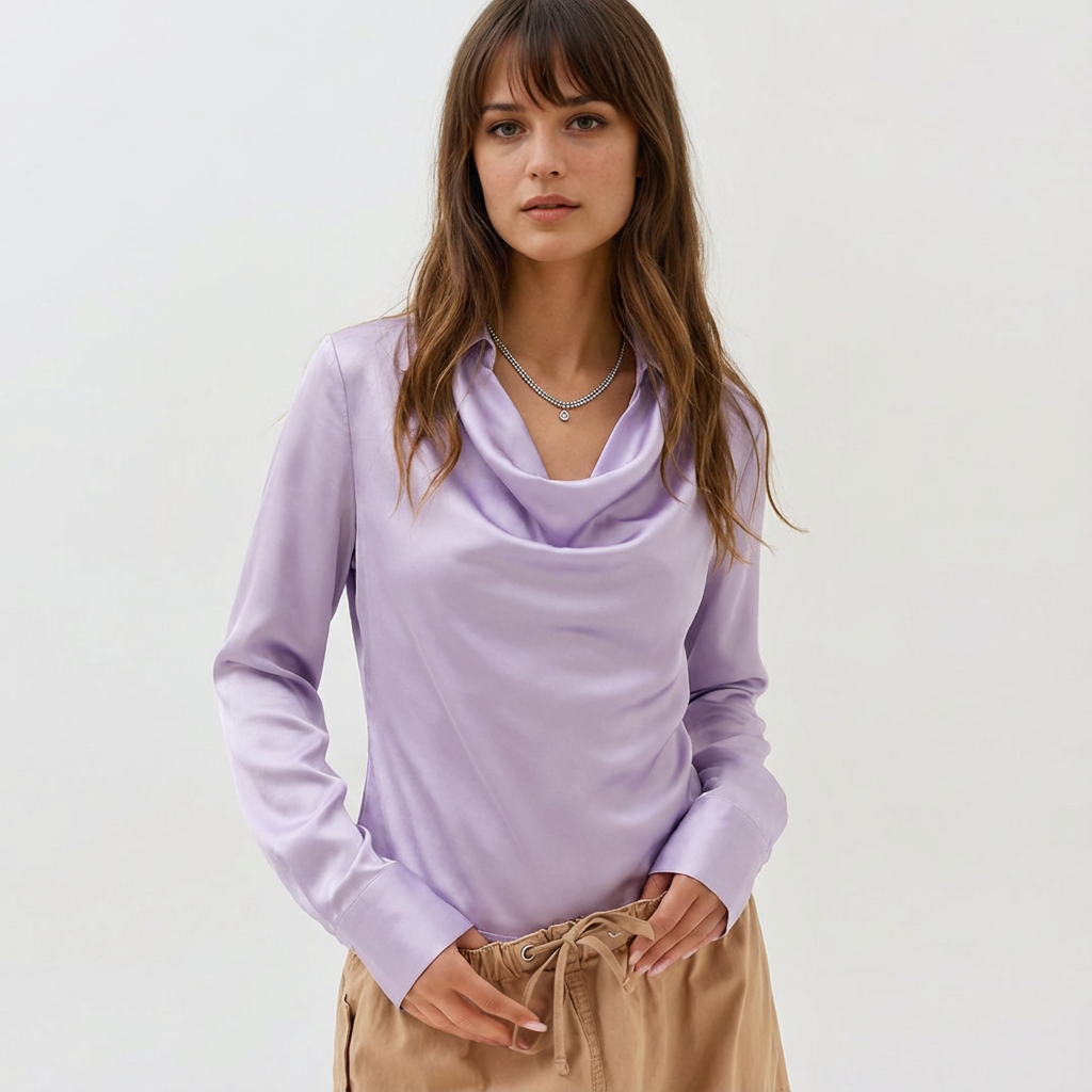 Elegant Floral Print Shirt Collar