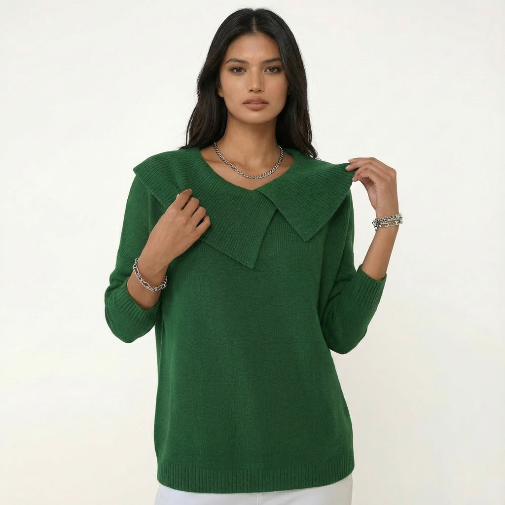 Nordwool Zachte Gebreide Trui met Kraag