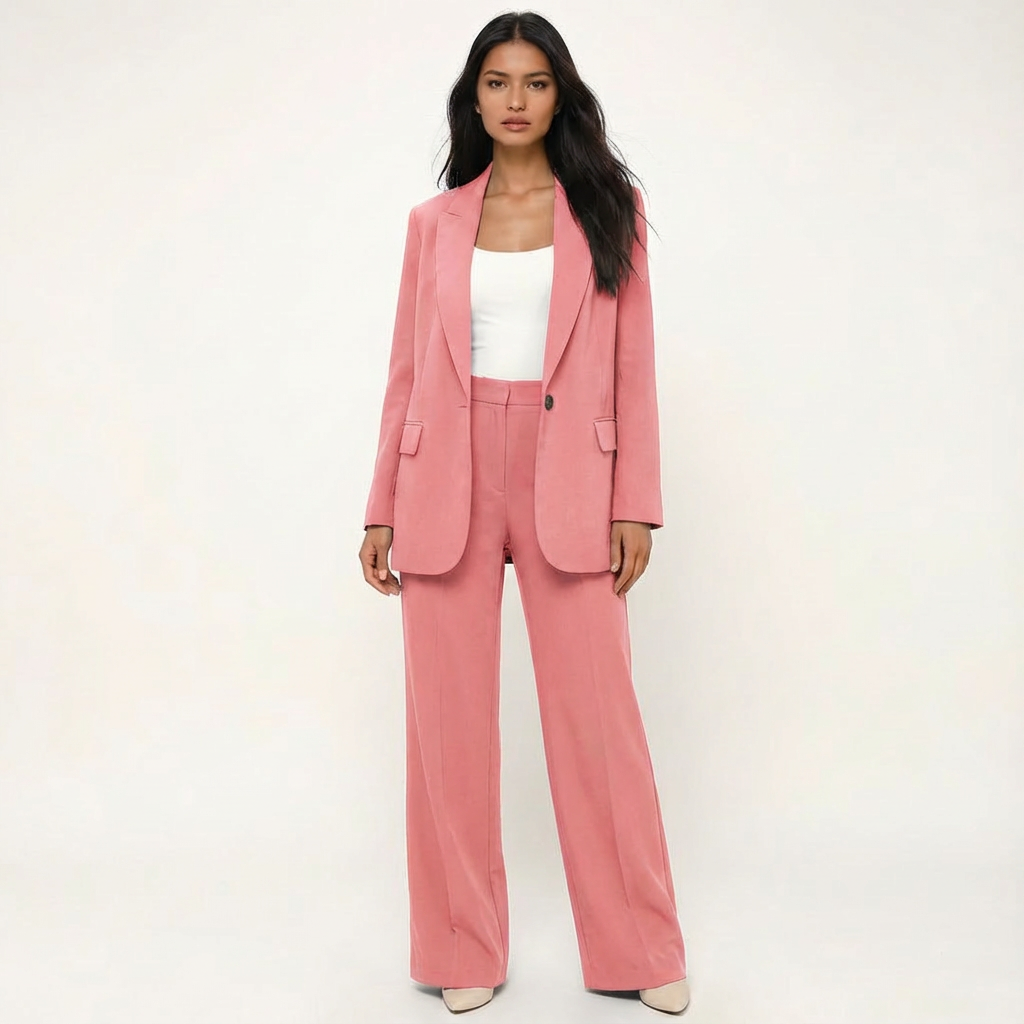 Suit Jacket Blazer Two Piece Set
