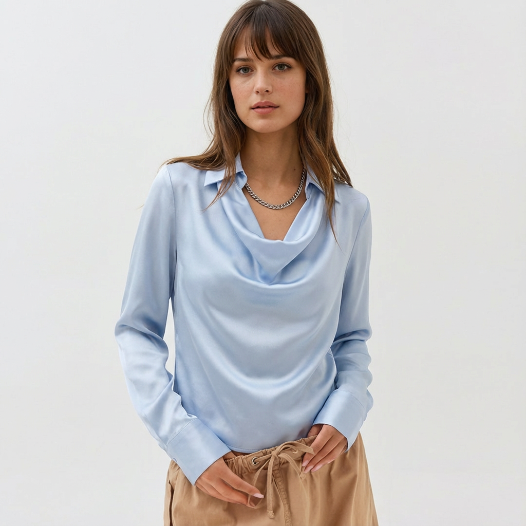 Elegant Floral Print Shirt Collar